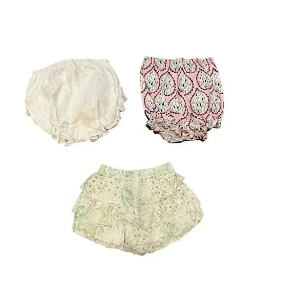 Hannah Kate Ruffle 100% Cotton Bloomer Ruffle Shorts Size 3 (lot of 3) - Picture 1 of 11